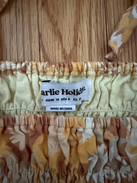 Charlie Holiday Multi Color Print Cropped Tank Top Size M / US 6 - Picture 3 of 6